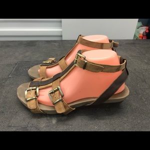 Otot Brown Women’s Strappy Leather Sandals 9.5M